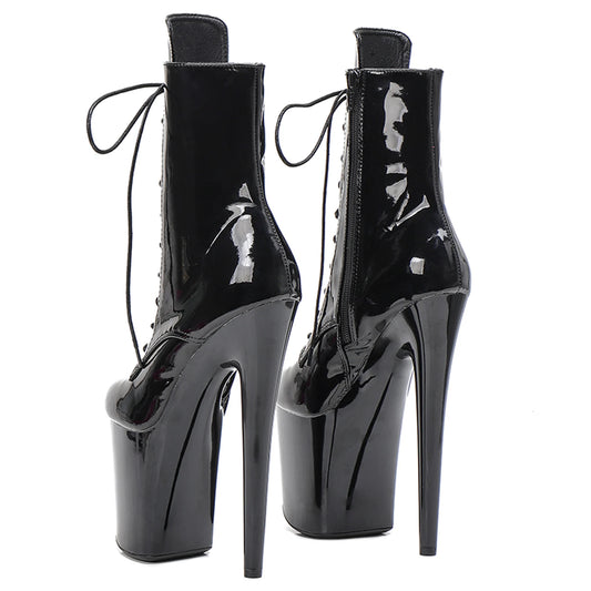 WUXIN H&P Women's 8 Inch Pole Dance Ankle Boot Shoes, Exotic Stiletto Platform Stripper Heels