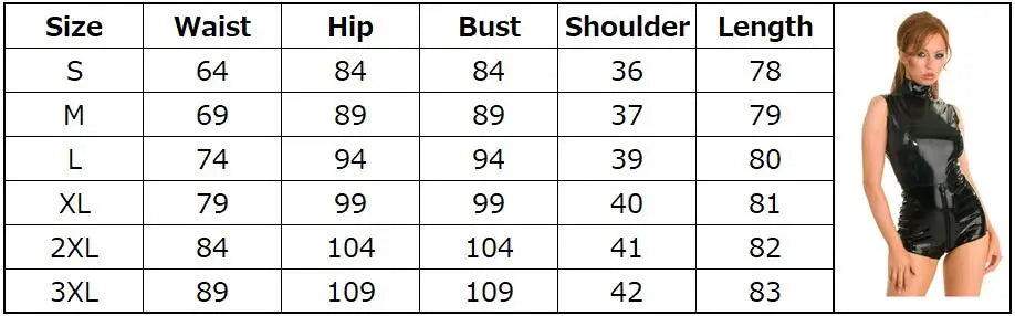 Sexy Black Shiny PVC Latex Bodysuit Zipper Wetlook PU Faux Leather Catsuit Women Fetish Clubwear Jumpsuit Costume