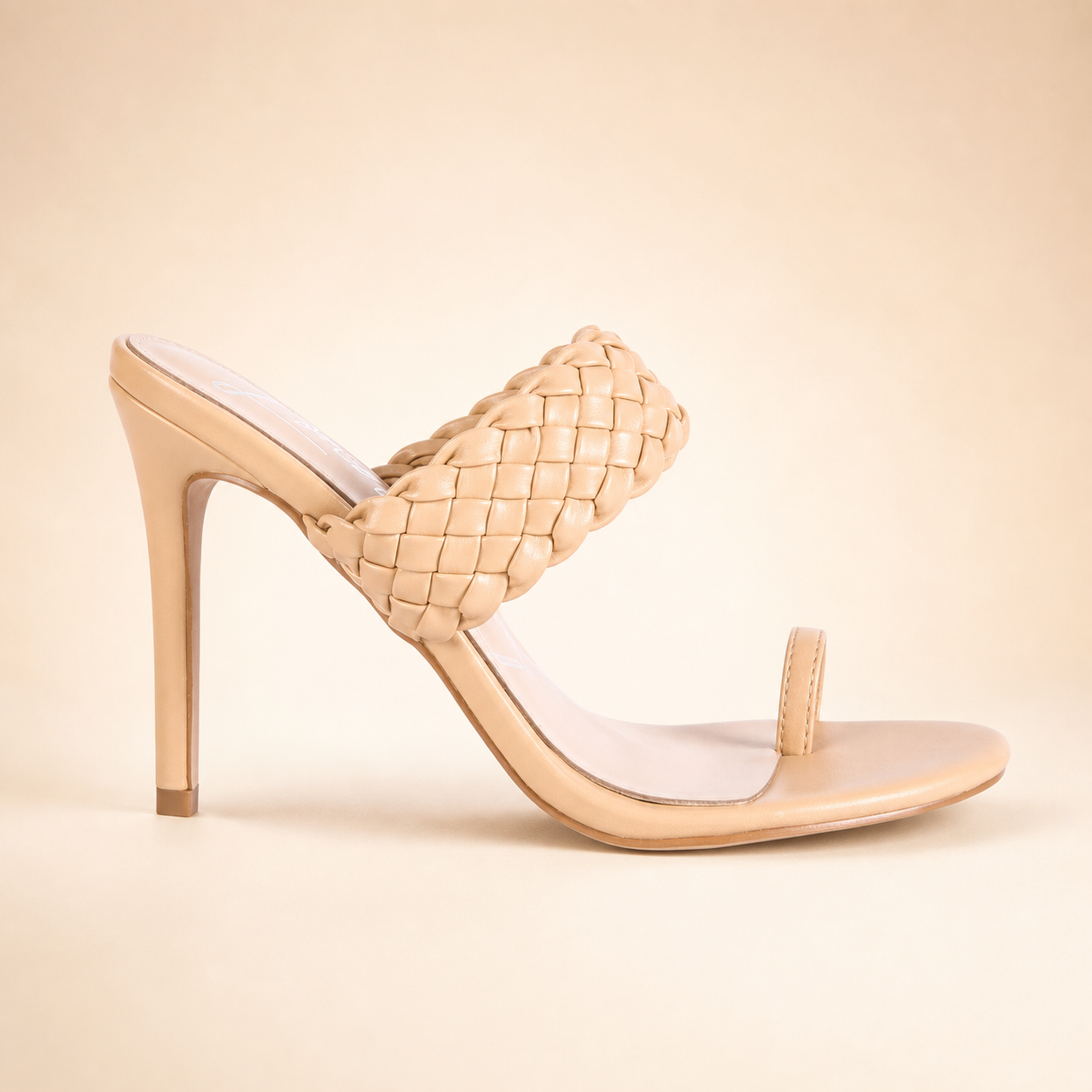 Braided Toe-Ring Stiletto Mules
