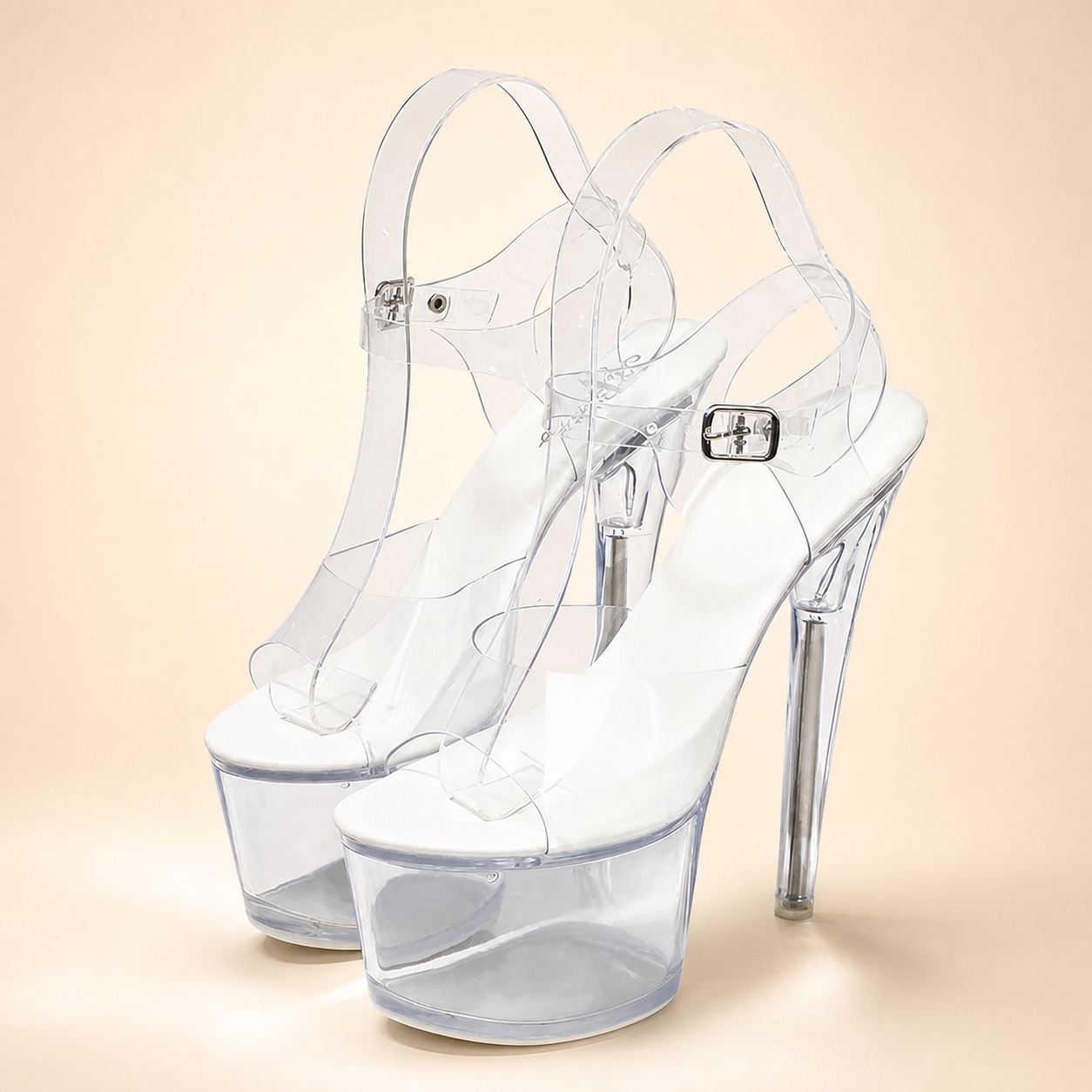 Transparent LED Platform Sandals – 17cm