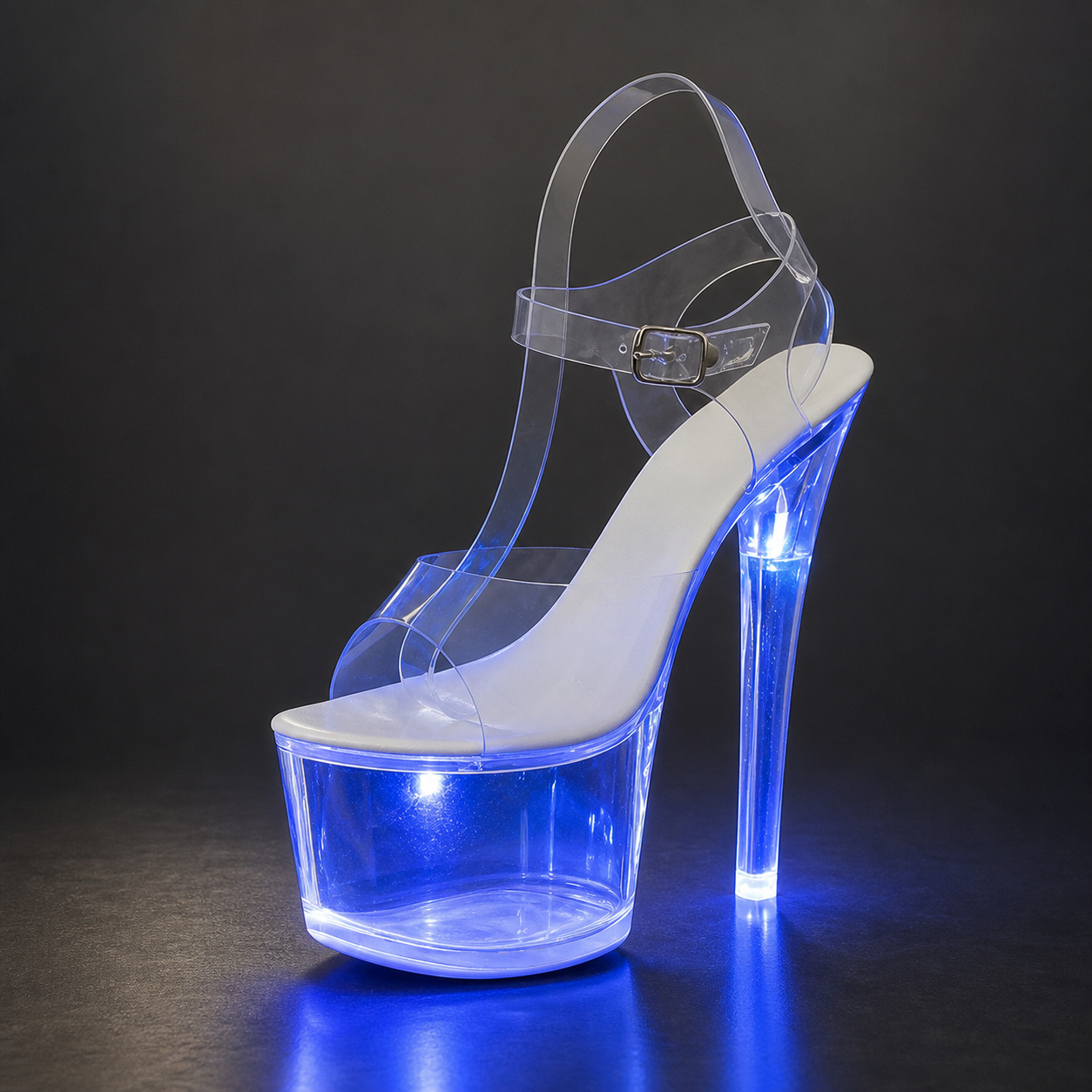 Transparent LED Platform Sandals – 17cm