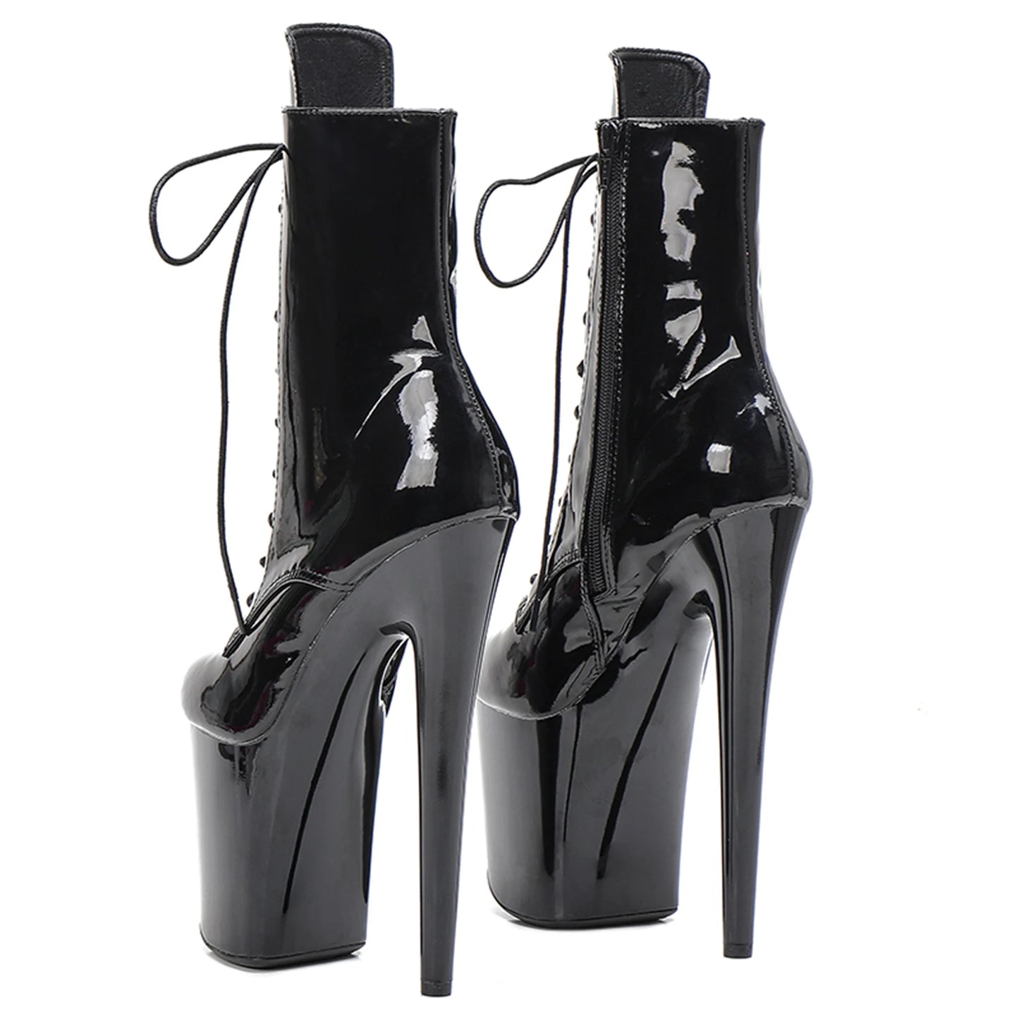 WUXIN H&P Women's 8 Inch Pole Dance Ankle Boot Shoes, Exotic Stiletto Platform Stripper Heels