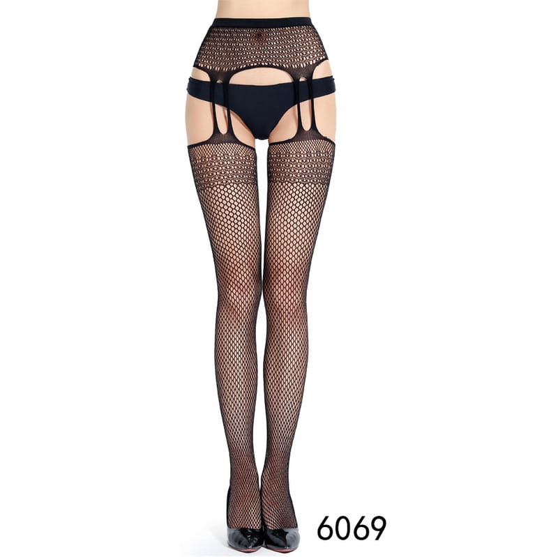 Hollow Garter Jacquard Sexy Pantyhose-17