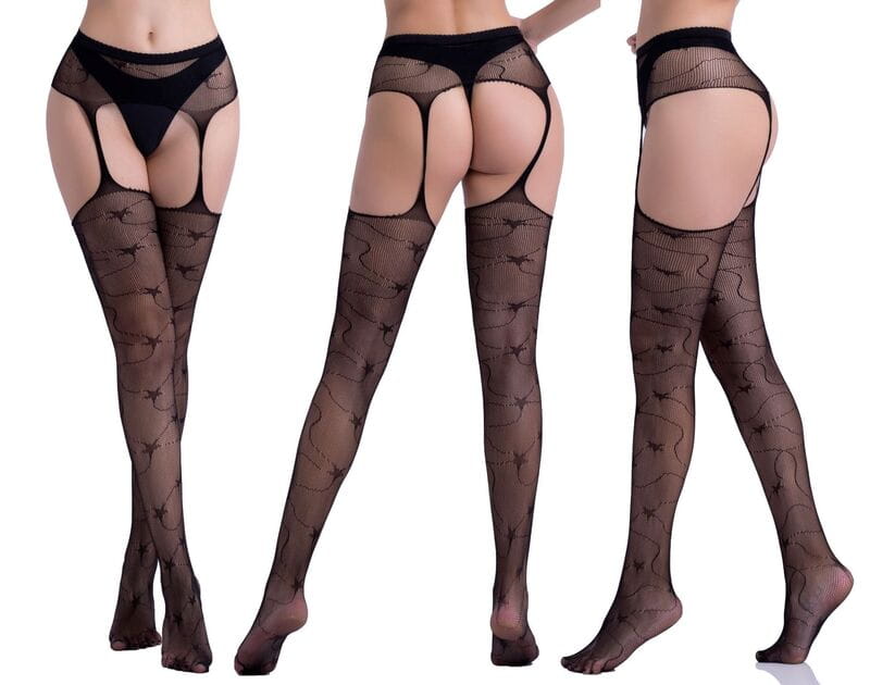 Hollow Garter Jacquard Sexy Pantyhose-19