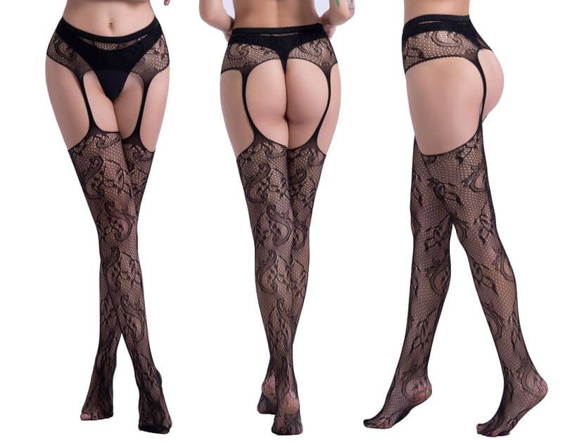 Hollow Garter Jacquard Sexy Pantyhose-21