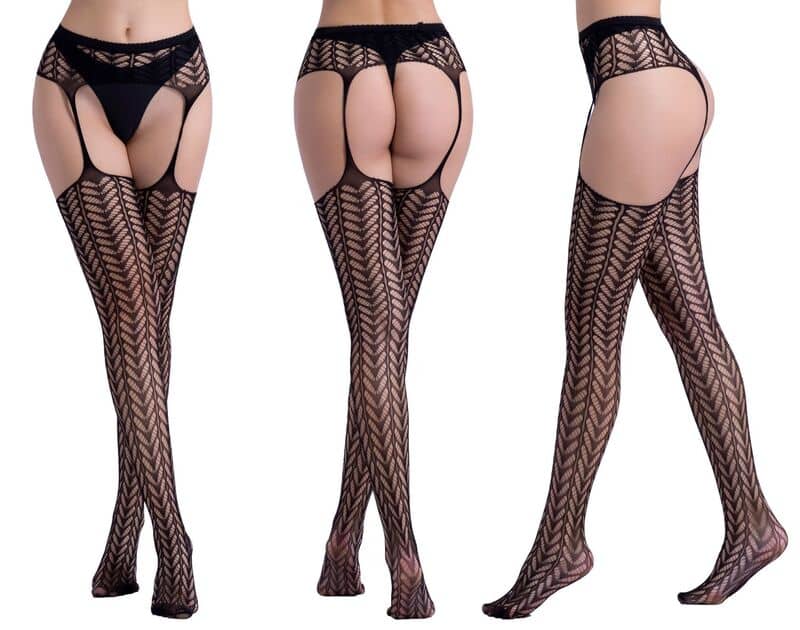 Hollow Garter Jacquard Sexy Pantyhose-23