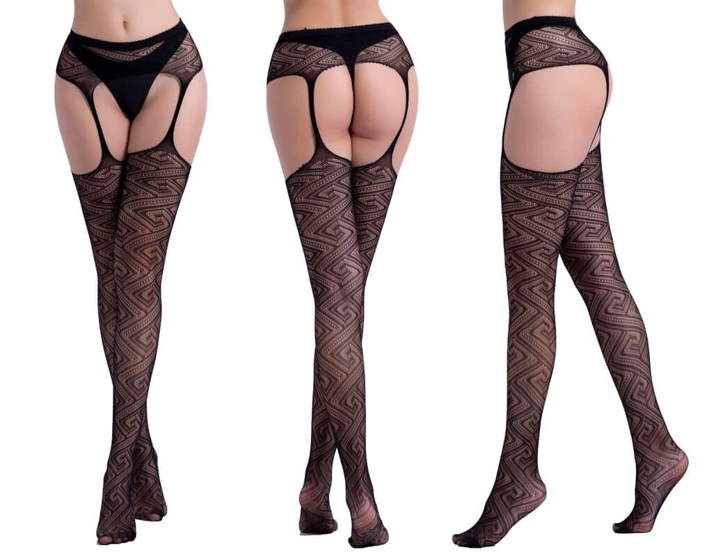 Hollow Garter Jacquard Sexy Pantyhose-25