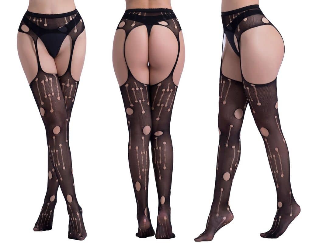 Hollow Garter Jacquard Sexy Pantyhose-26