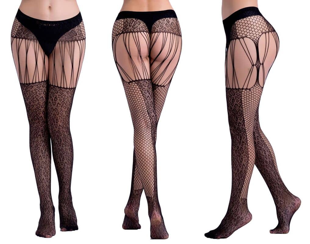 Hollow Garter Jacquard Sexy Pantyhose-29