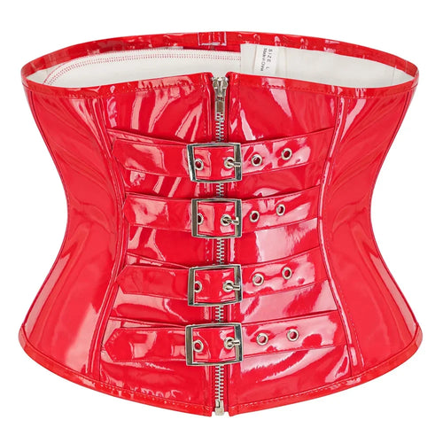 Fashion Steampunk Corset Top Gothic Womens Slimming Underbust PVC