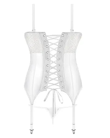 Women's Sexy Lace Lingerie Set with Garter Belt Bodysuit Teddy and Panty