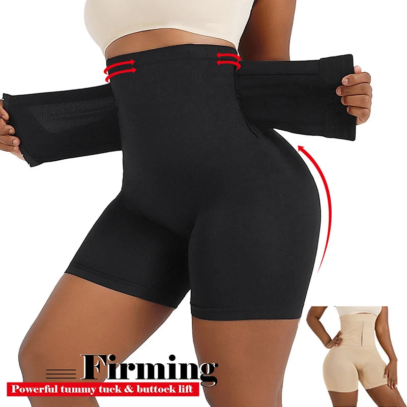 Shapewear for Women Tummy Control Body Shaper Fajas Shorts with Hook.