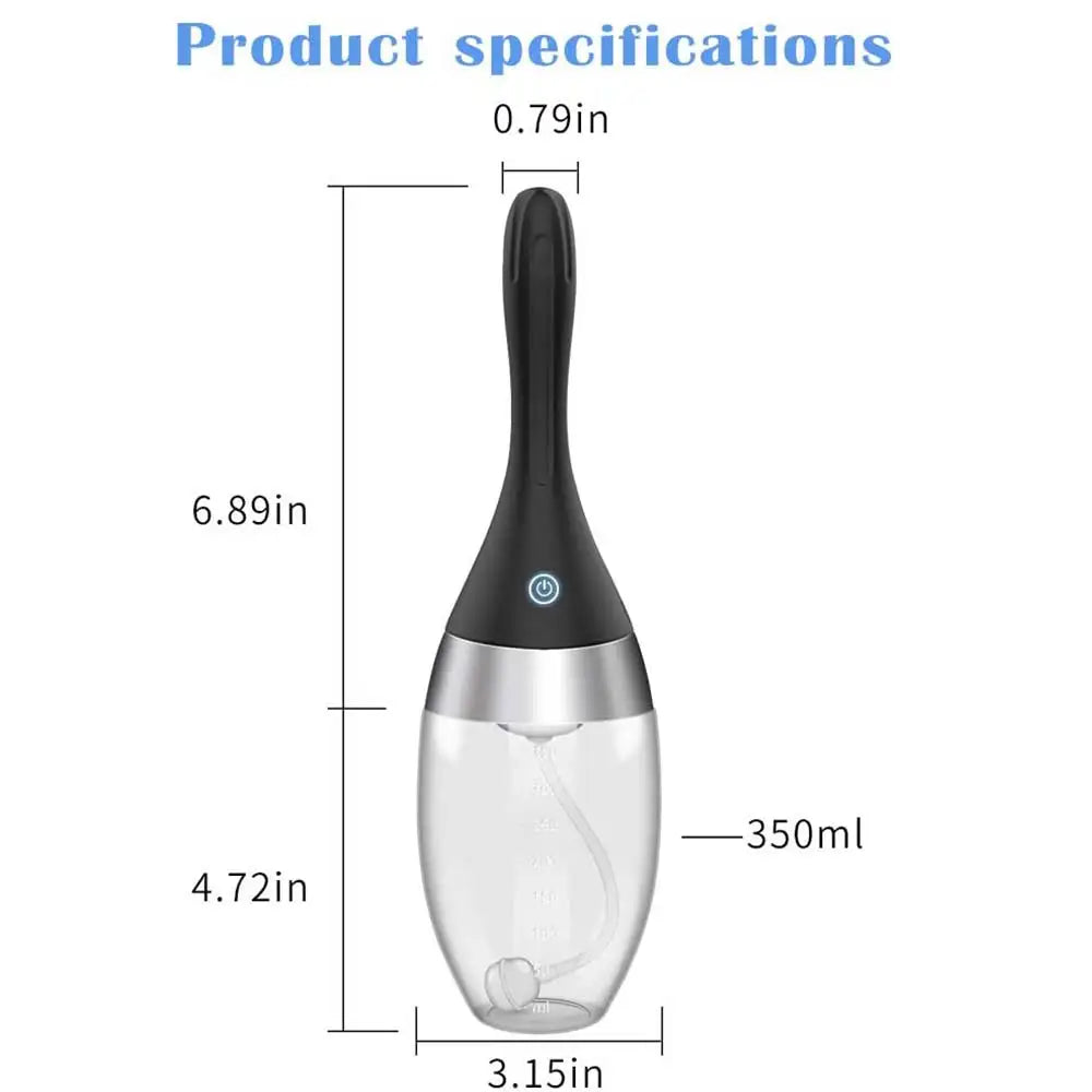 Anal Cleaner Silicone Health Automatic Enema Sex Colon Vaginal Tool Anal Plug Butt Douche Shower Cleaning Enemator for Men Women