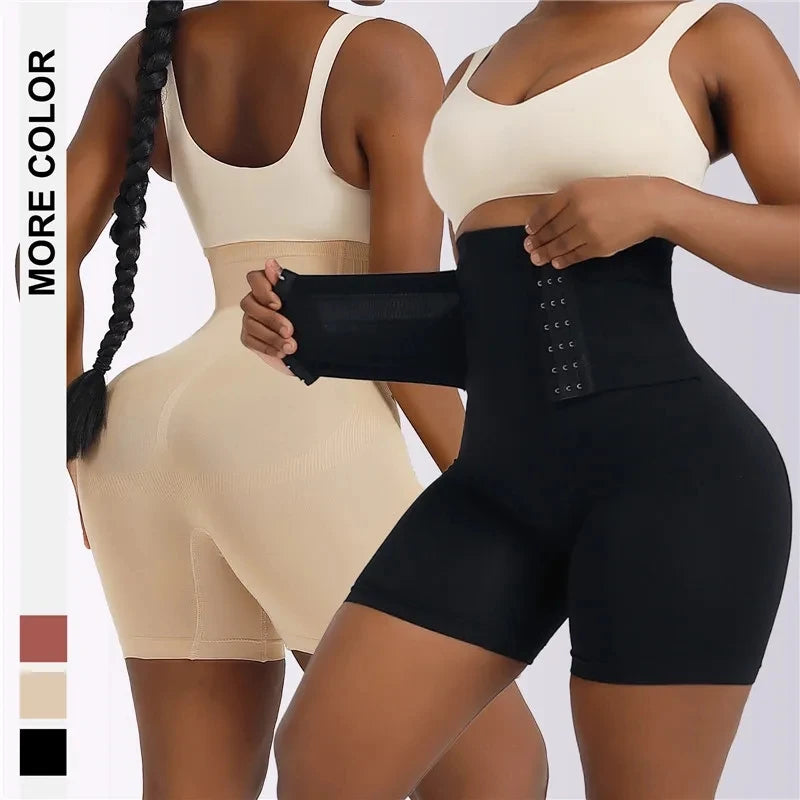 Shapewear for Women Tummy Control Body Shaper Fajas Shorts with Hook.