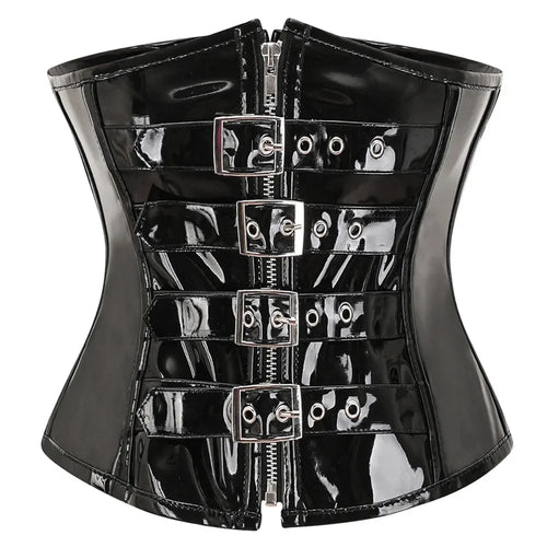 Fashion Steampunk Corset Top Gothic Womens Slimming Underbust PVC