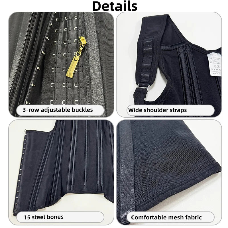 Fajas Colombianas Body Shaper Shapewear Women Vest Tops Double.