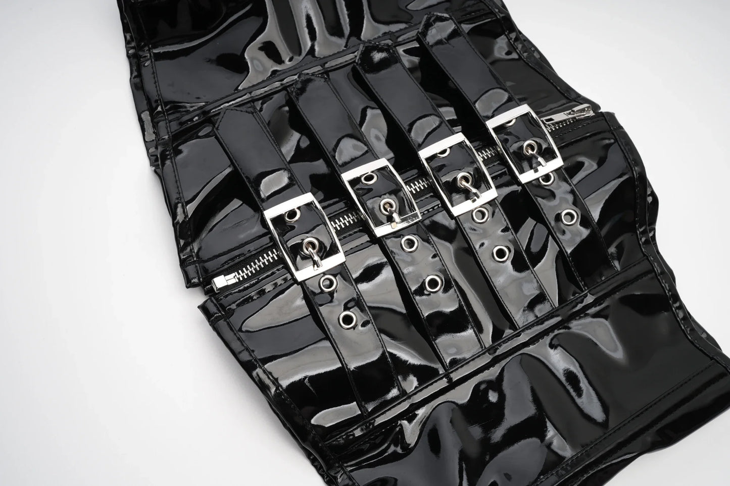 Fashion Steampunk Corset Top Gothic Womens Slimming Underbust PVC