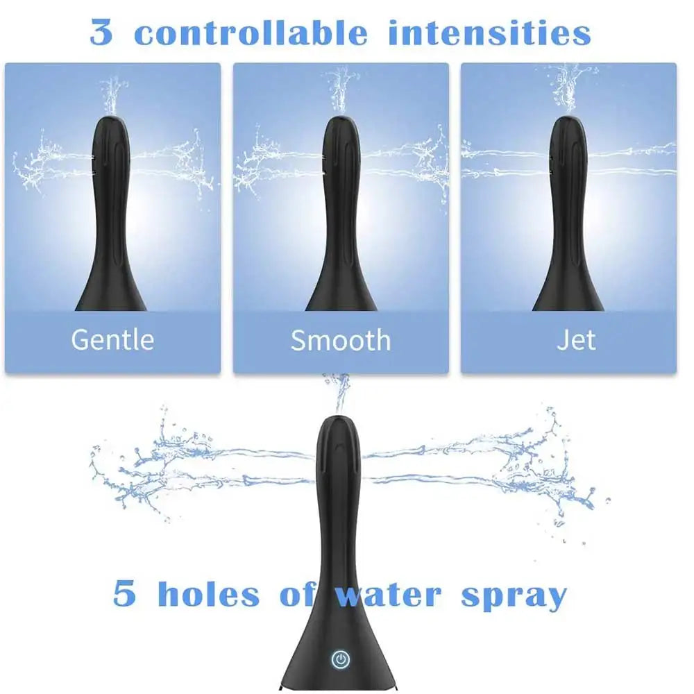 Anal Cleaner Silicone Health Automatic Enema Sex Colon Vaginal Tool Anal Plug Butt Douche Shower Cleaning Enemator for Men Women
