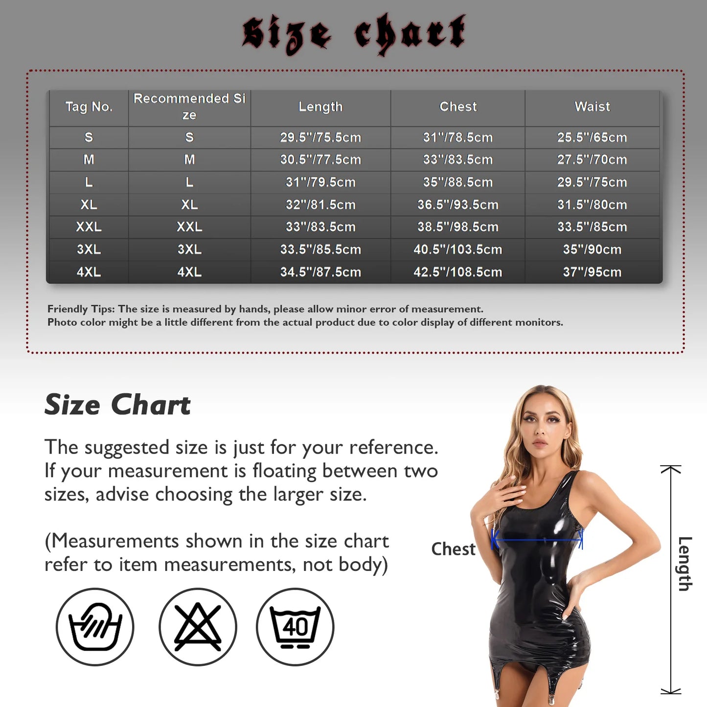 Womens Wet Look Patent Leather Latex Tank Dress Festival Wet Look Clubwear Nightclub Hips Bodycon Mini Dresses with Metal Clips