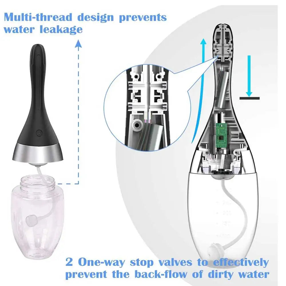 Anal Cleaner Silicone Health Automatic Enema Sex Colon Vaginal Tool Anal Plug Butt Douche Shower Cleaning Enemator for Men Women