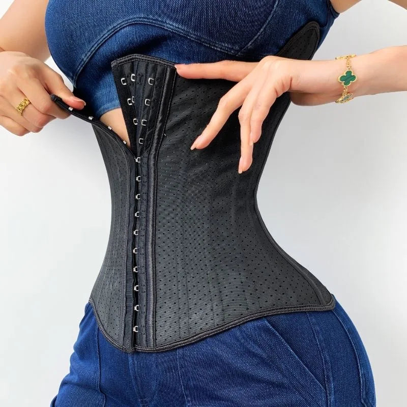 25 Steel Bones Angel's Wing Latex Waist Trainer Women Corset For.