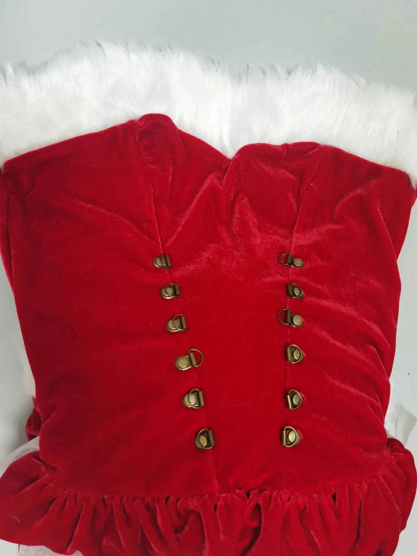 Female Christmas Cosplay Costume for Plush Santa Claus Clothing Sets