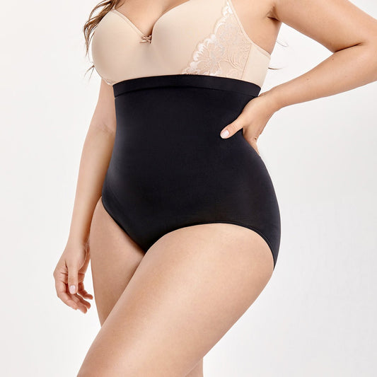 Plus Size High Waist Tummy Control Seamless Shapewear Panty