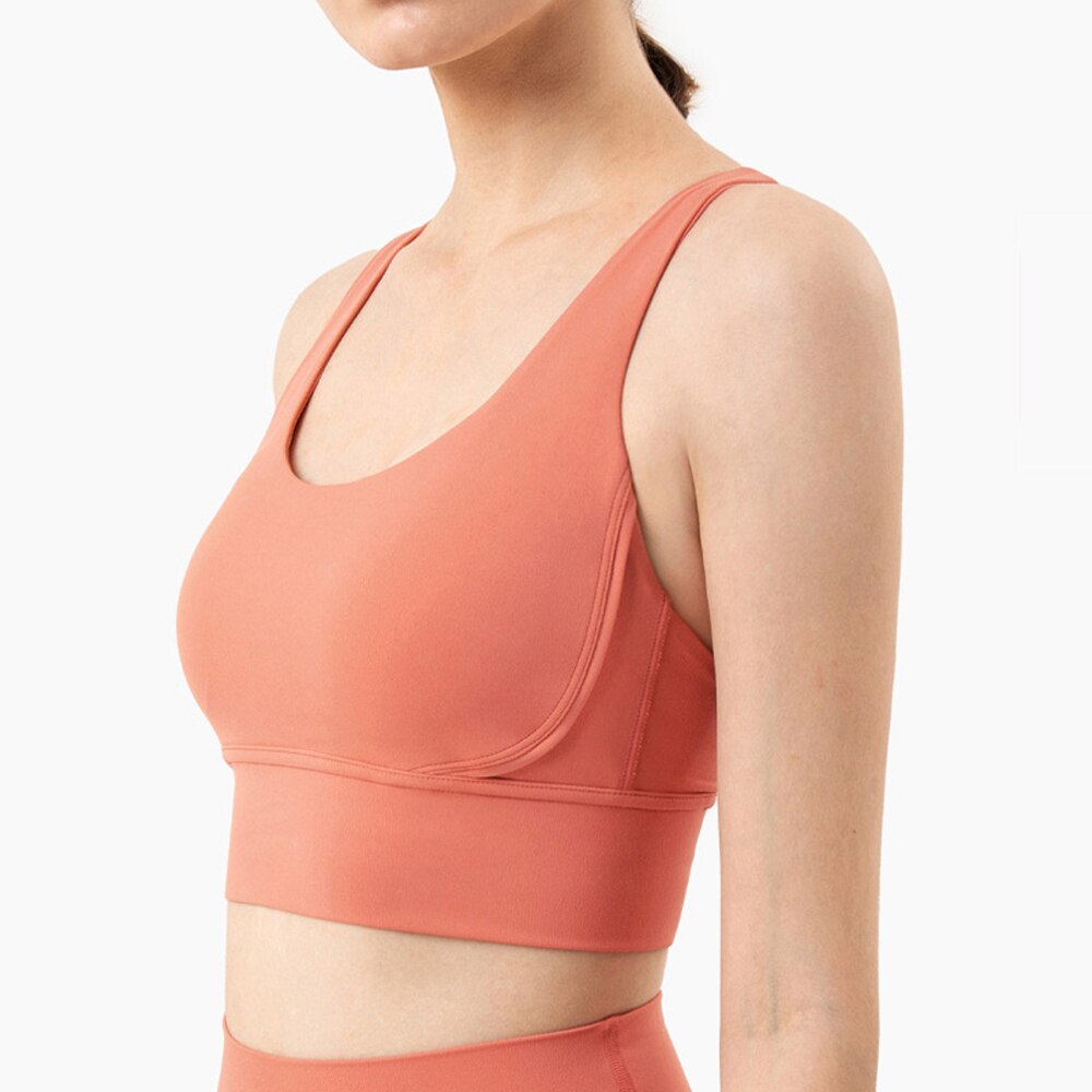Seamless High Elastic Gym Bra For Women Sports Fitness Workout Tank Crop Top Jogging Running Energy Active Wear Gym Clothing