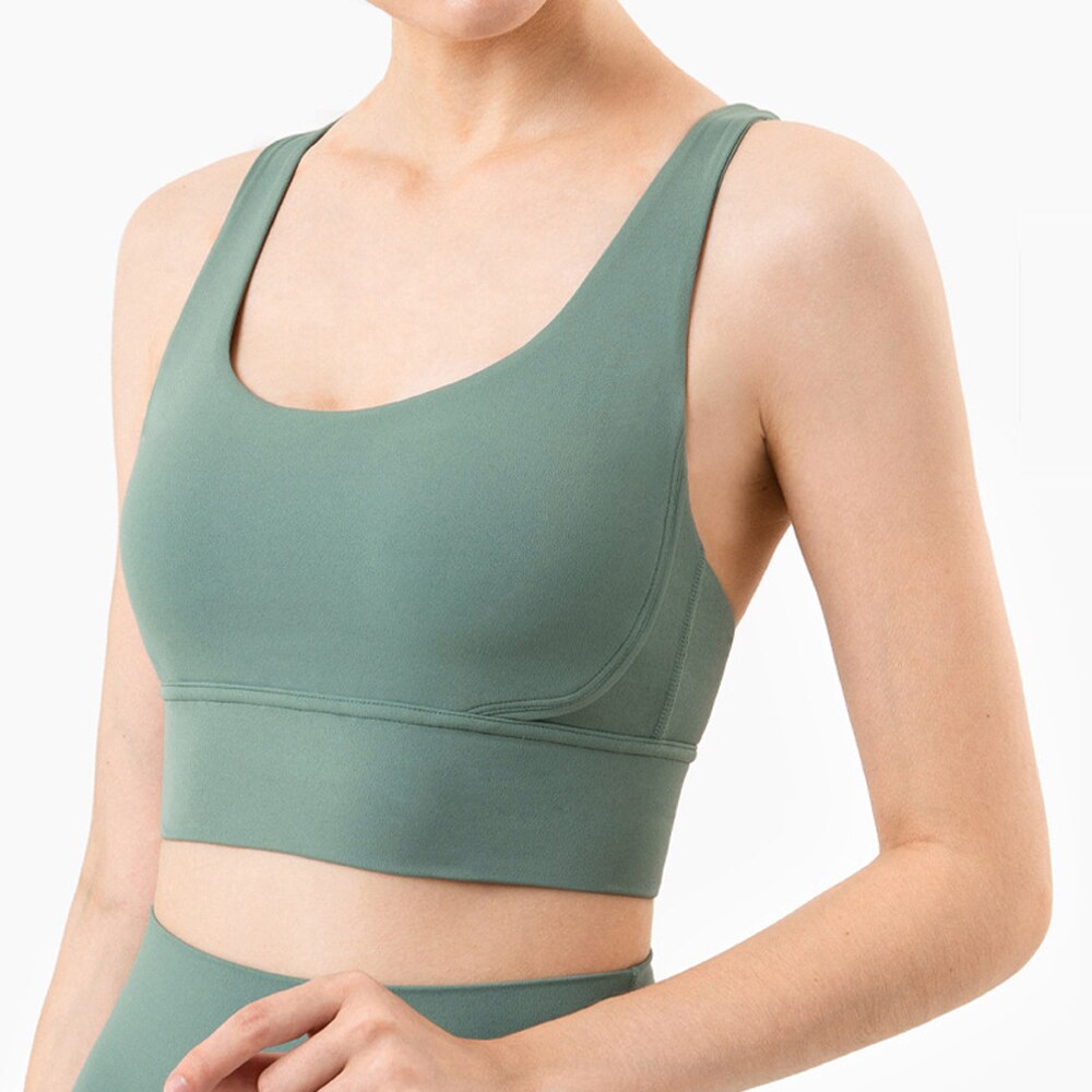 Seamless High Elastic Gym Bra For Women Sports Fitness Workout Tank Crop Top Jogging Running Energy Active Wear Gym Clothing