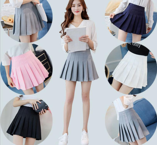 High Quality Summer Pleated Skirt – Japanese School Uniform Style (9 Colors)