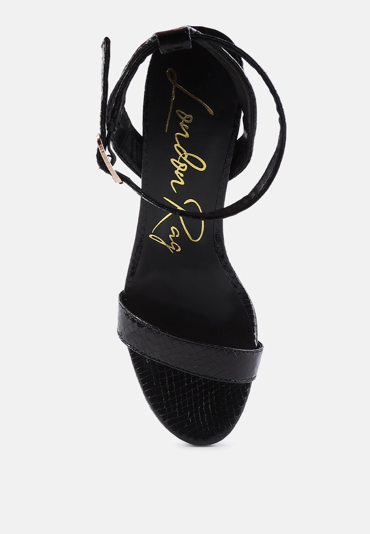 Queen Bee Rhinestone Heeled Sandals.