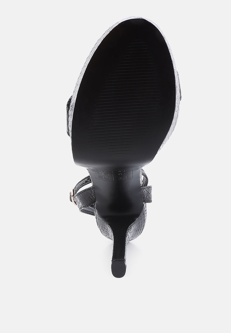 Queen Bee Rhinestone Heeled Sandals.