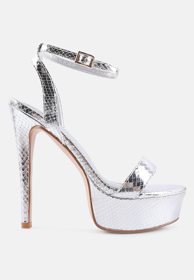 Queen Bee Rhinestone Heeled Sandals.
